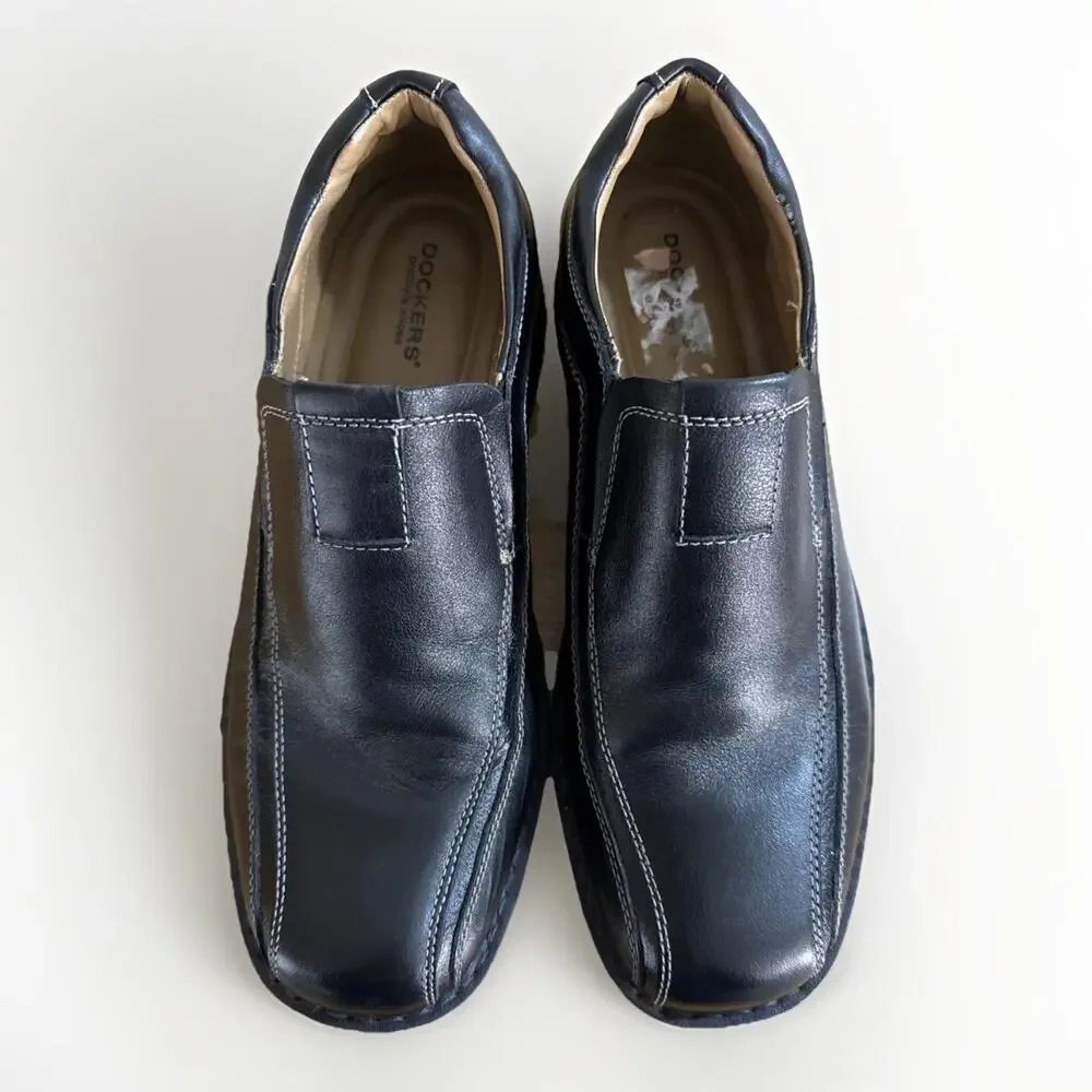 Dockers Men’s 10 Pro Style Slip on Black Loafers Business Casual Dress Shoe